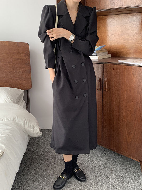 Double Breasted Suit Midi Dress