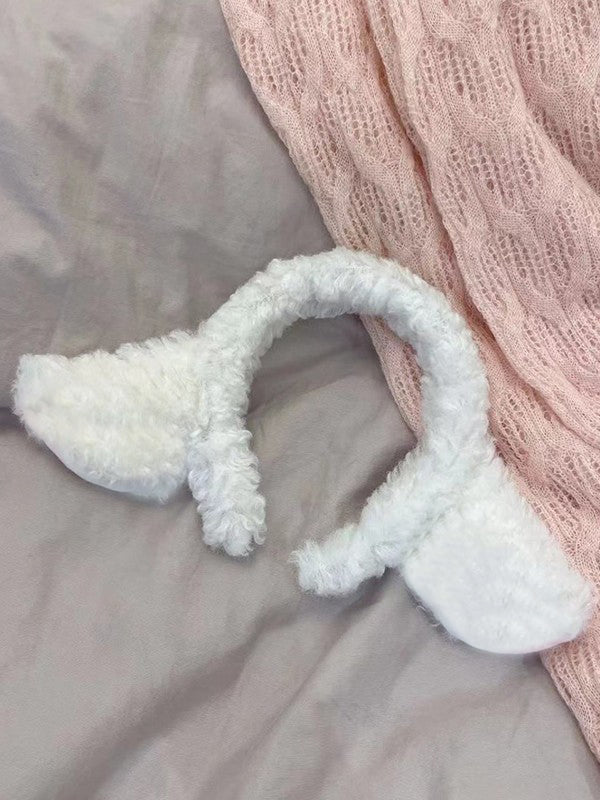 White Sheep Fuzzy Headband