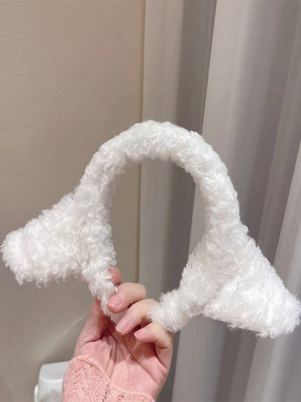 White Sheep Fuzzy Headband