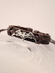 Adjustable Bat Pattern Pu Leather Bracelet