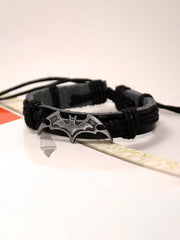 Adjustable Bat Pattern Pu Leather Bracelet