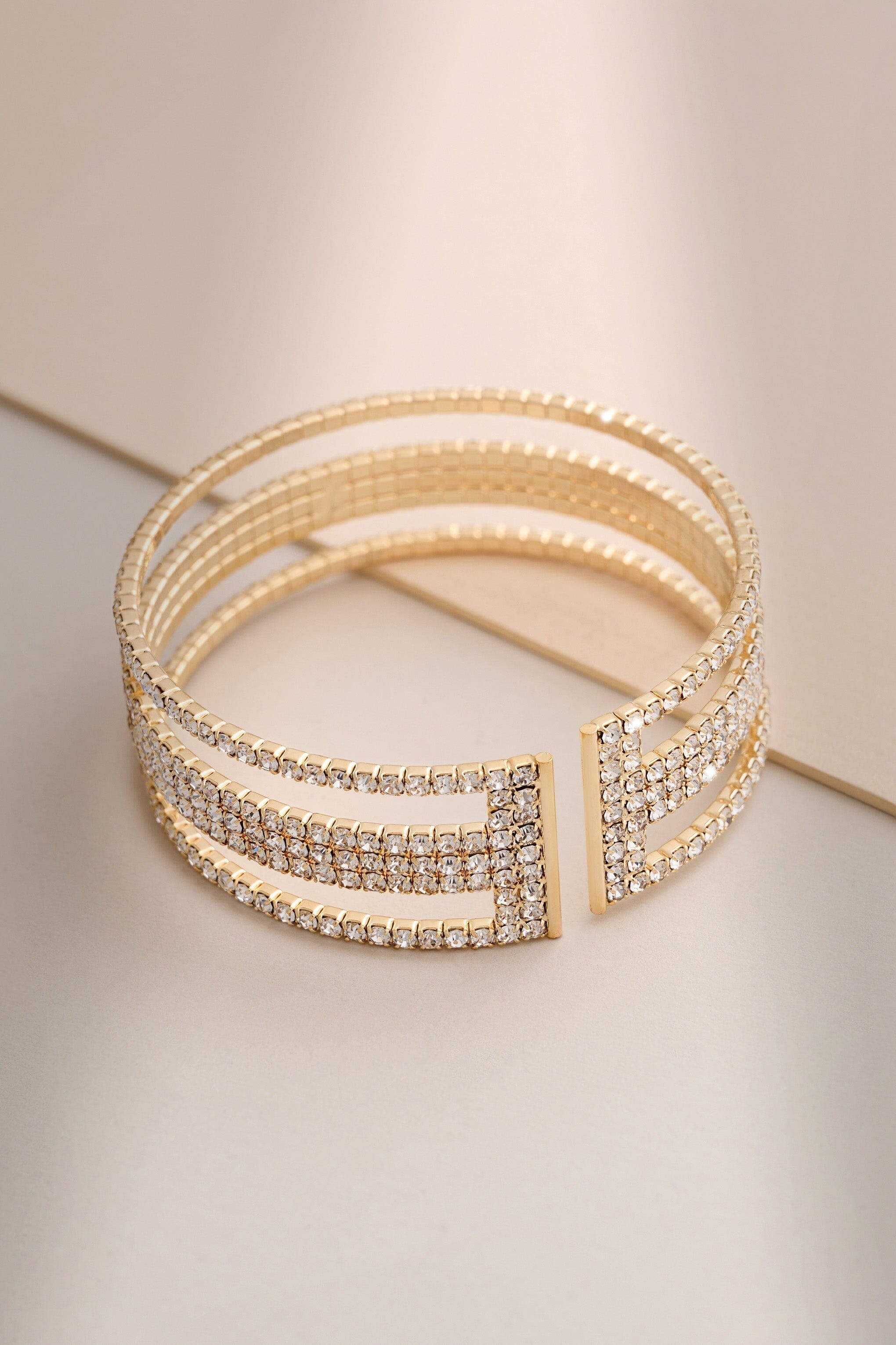 GOLD LAYERED DIAMANTE BRACELET