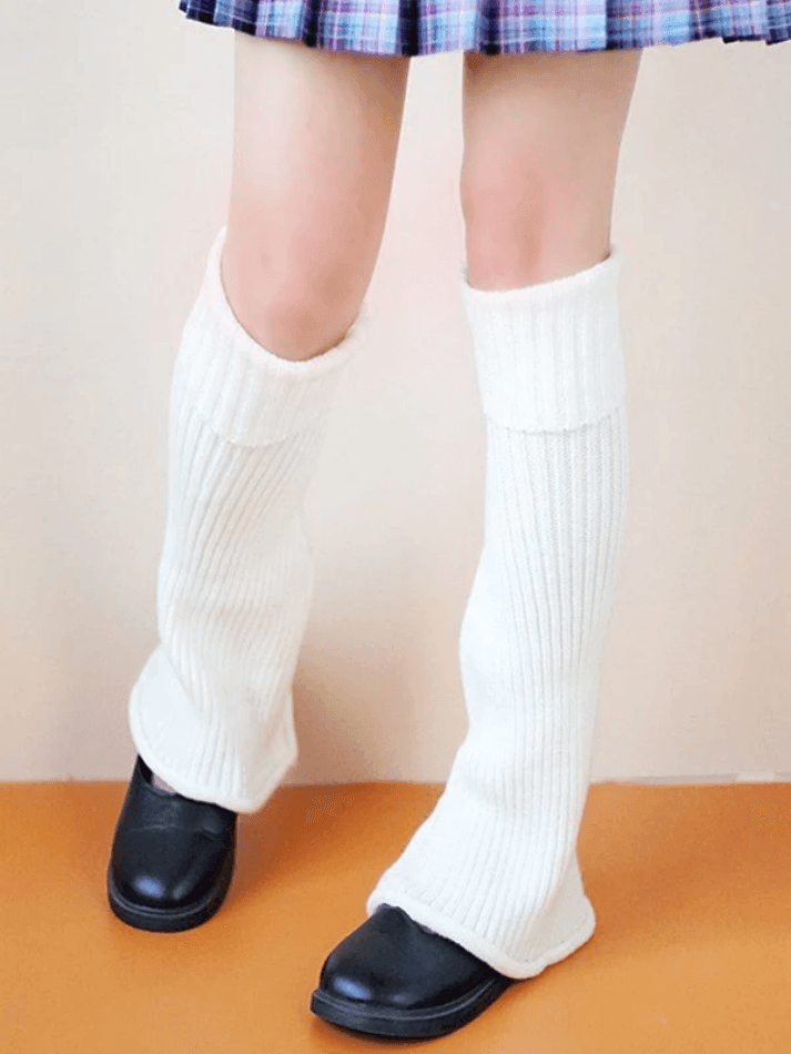 Ankle Flare Ribbed Knit Leg Warmer