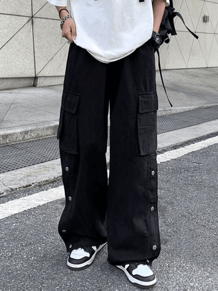 Buttoned Pocket Patch Cargo Pants