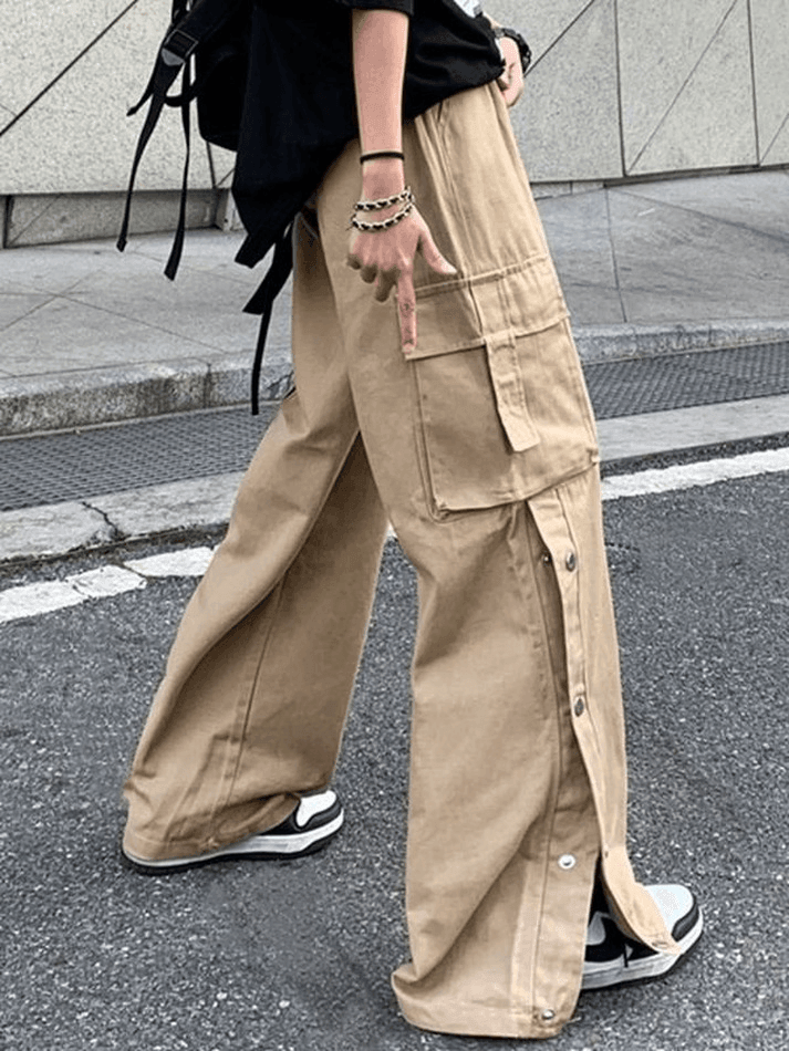 Buttoned Pocket Patch Cargo Pants