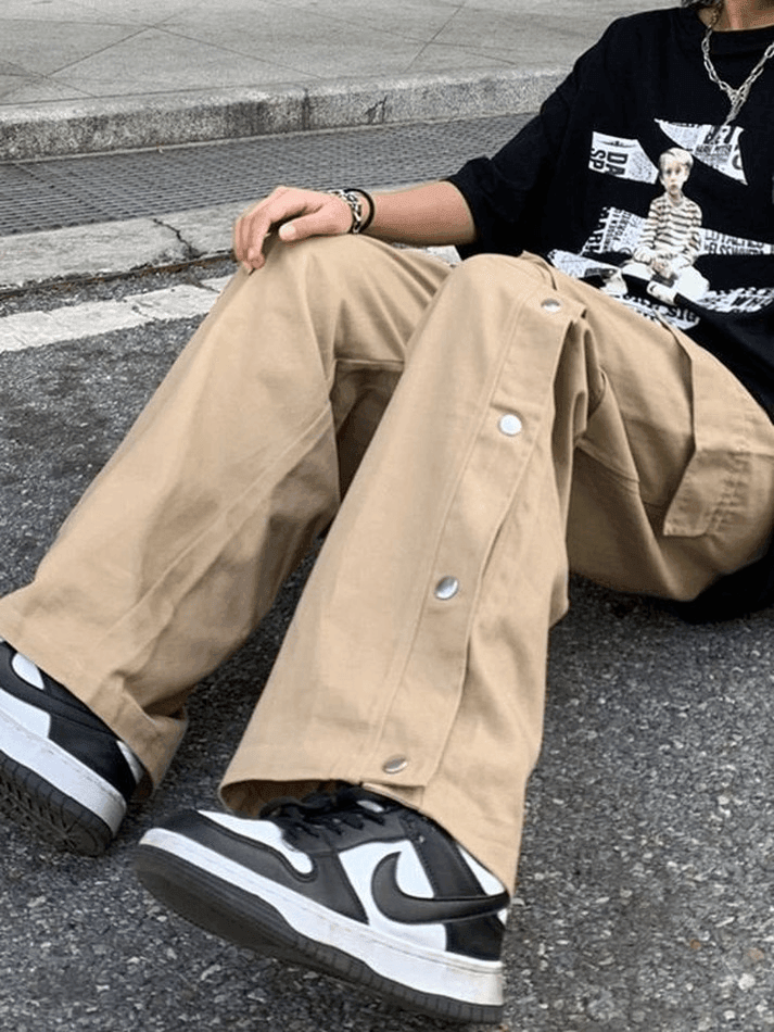 Buttoned Pocket Patch Cargo Pants