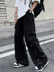 Buttoned Pocket Patch Cargo Pants