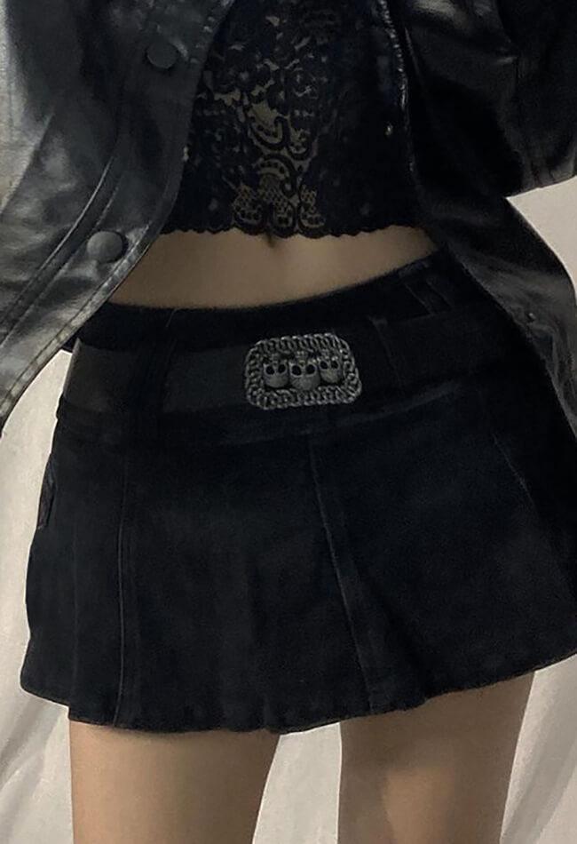 Denim Skate Mini Skirt