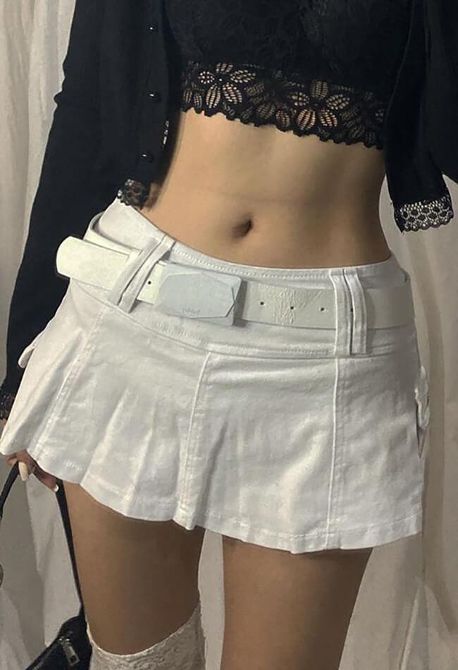 Denim Skate Mini Skirt