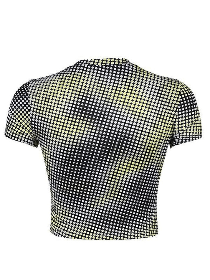 Faded Polka Dot Printed Crop Top