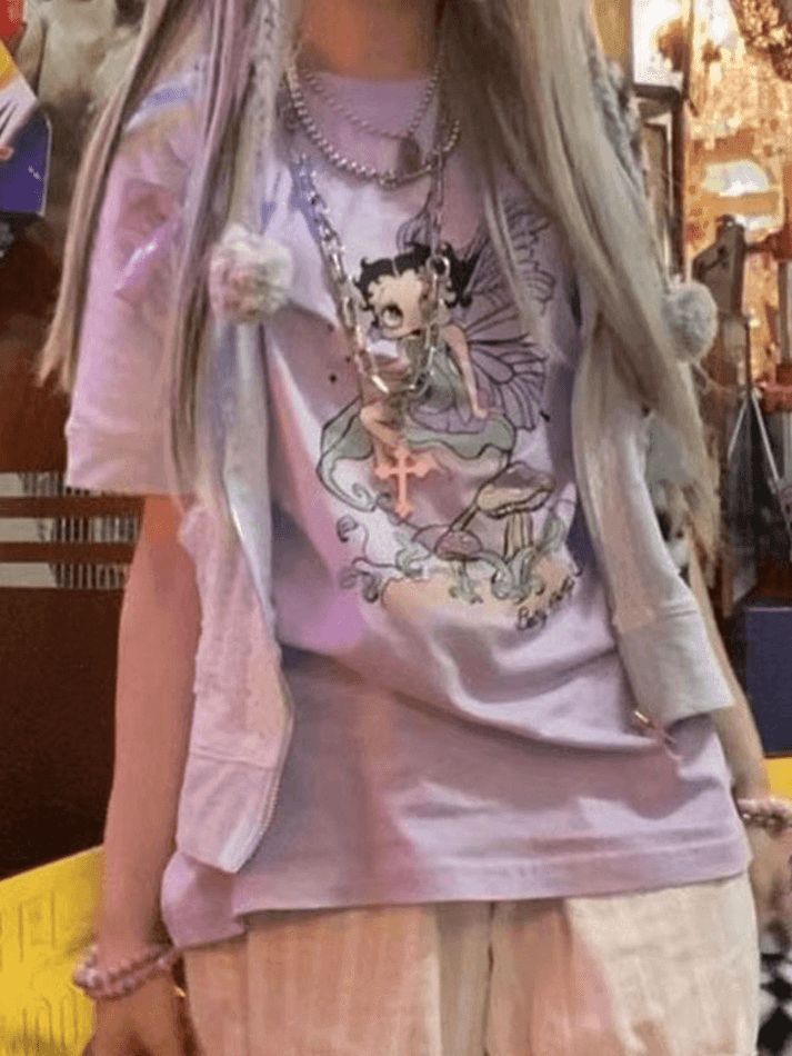 Fairy Cartoon Print Tee