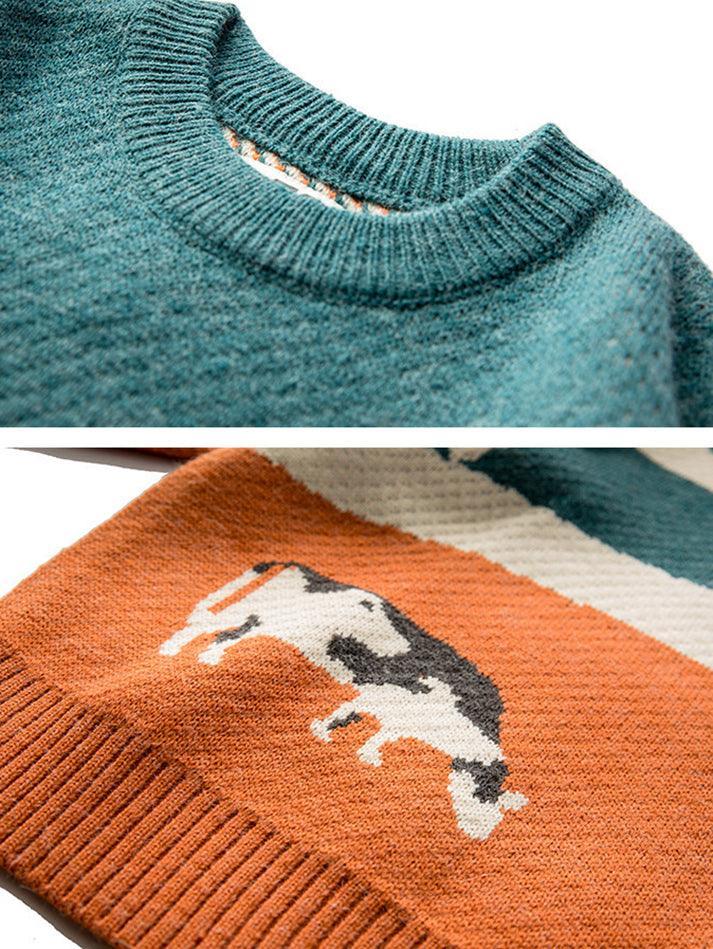 Farm Land Jacquard Knit Sweater