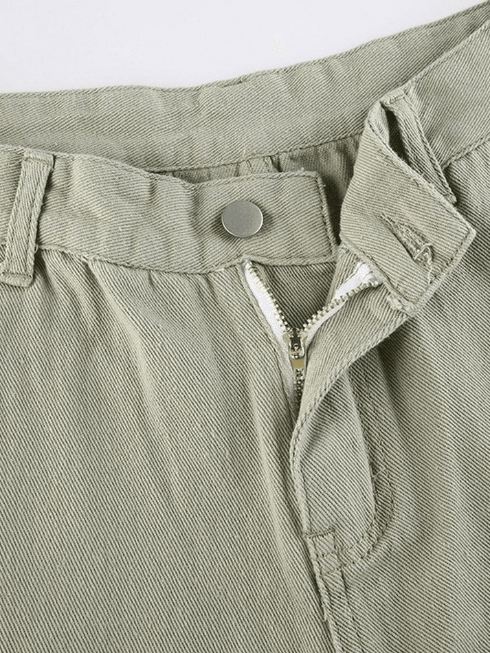 Green Washed Pocket Cargo Jeans