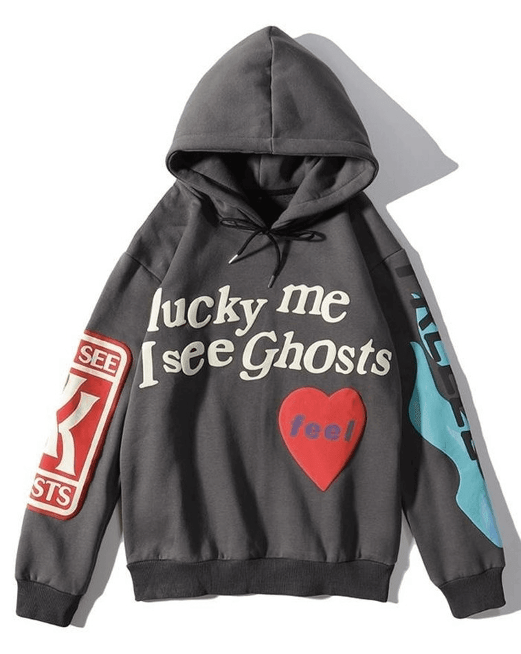 Letters Printed Long Sleeve Hoodie