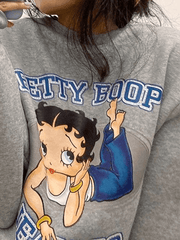 Long Sleeve Cartoon Graphic Sweatshirt