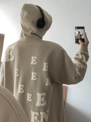 Men's Alphabet Graphic Pullover Hoodie