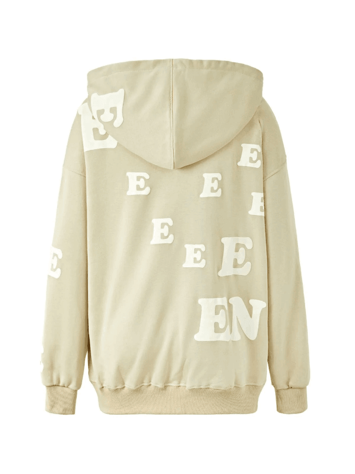 Men's Alphabet Graphic Pullover Hoodie