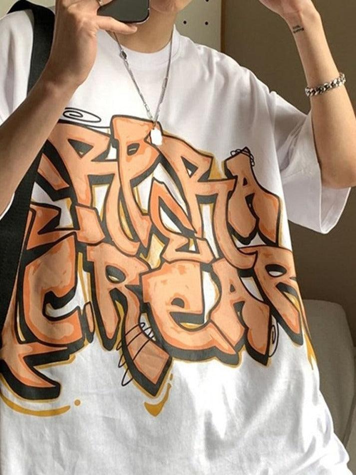 Men's Graffiti Letter Graphic Tee