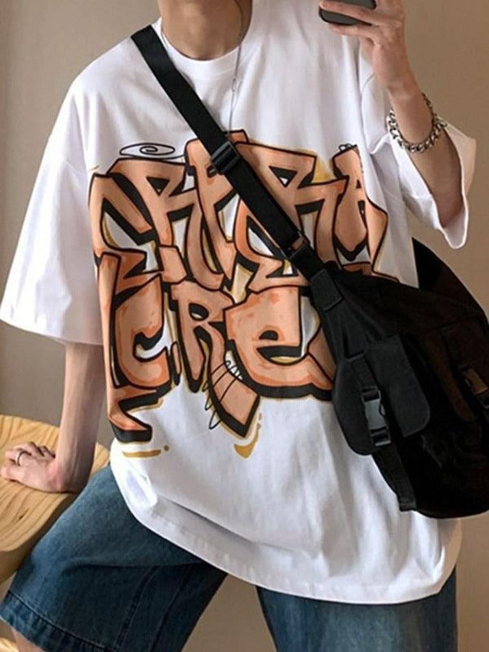 Men's Graffiti Letter Graphic Tee