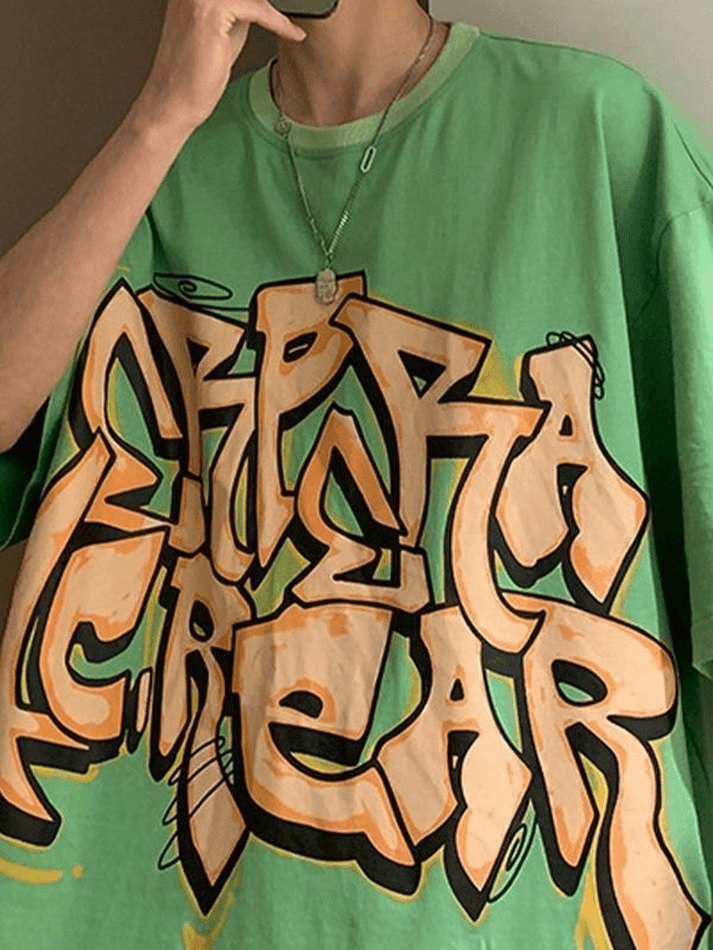 Men's Graffiti Letter Graphic Tee