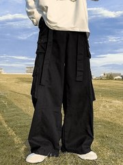 Men's Strap Detail Pocket Loose Cargo Pants