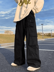 Men's Strap Detail Pocket Loose Cargo Pants