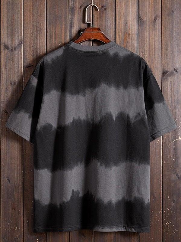 Men's Tie-Dye Stripe Crew Tee