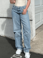 Mid Wash Classic Boyfriend Jeans