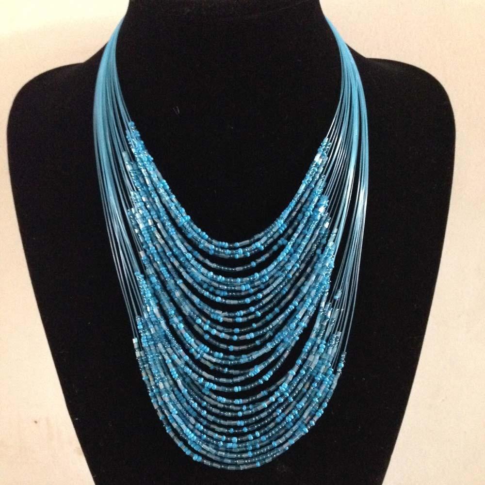 African Beads Multiplayer Statement Necklaces