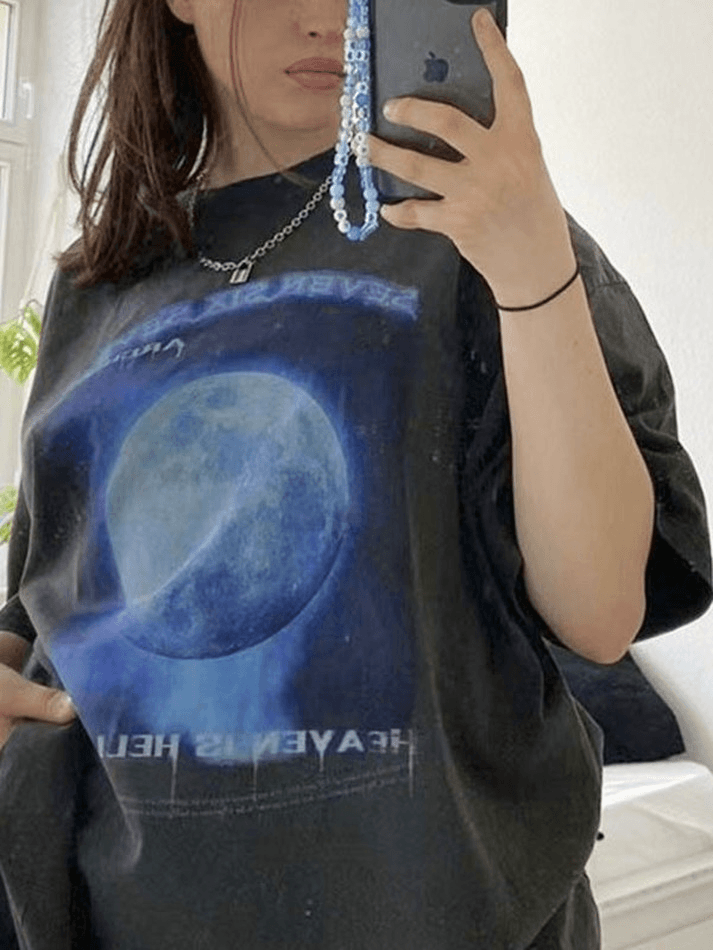 Washed Moon Graphic Tee