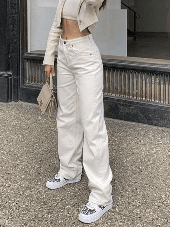 White Washed Boyfriend Jeans