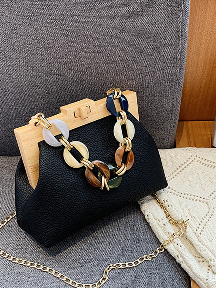 Twist Lock Ruched Bag